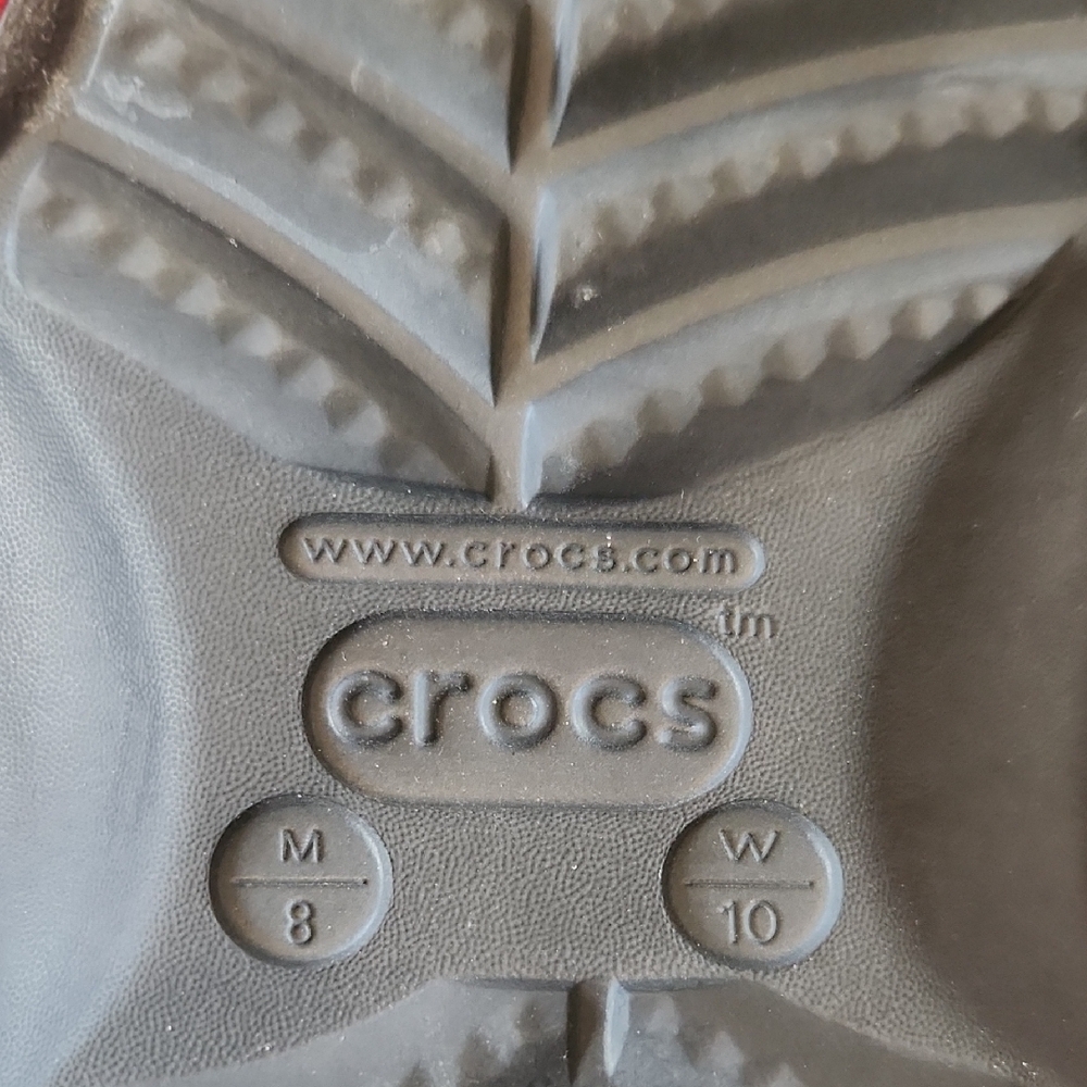 CROCS Black and Red Slip-On Water Shoes - Picture 2 of 7